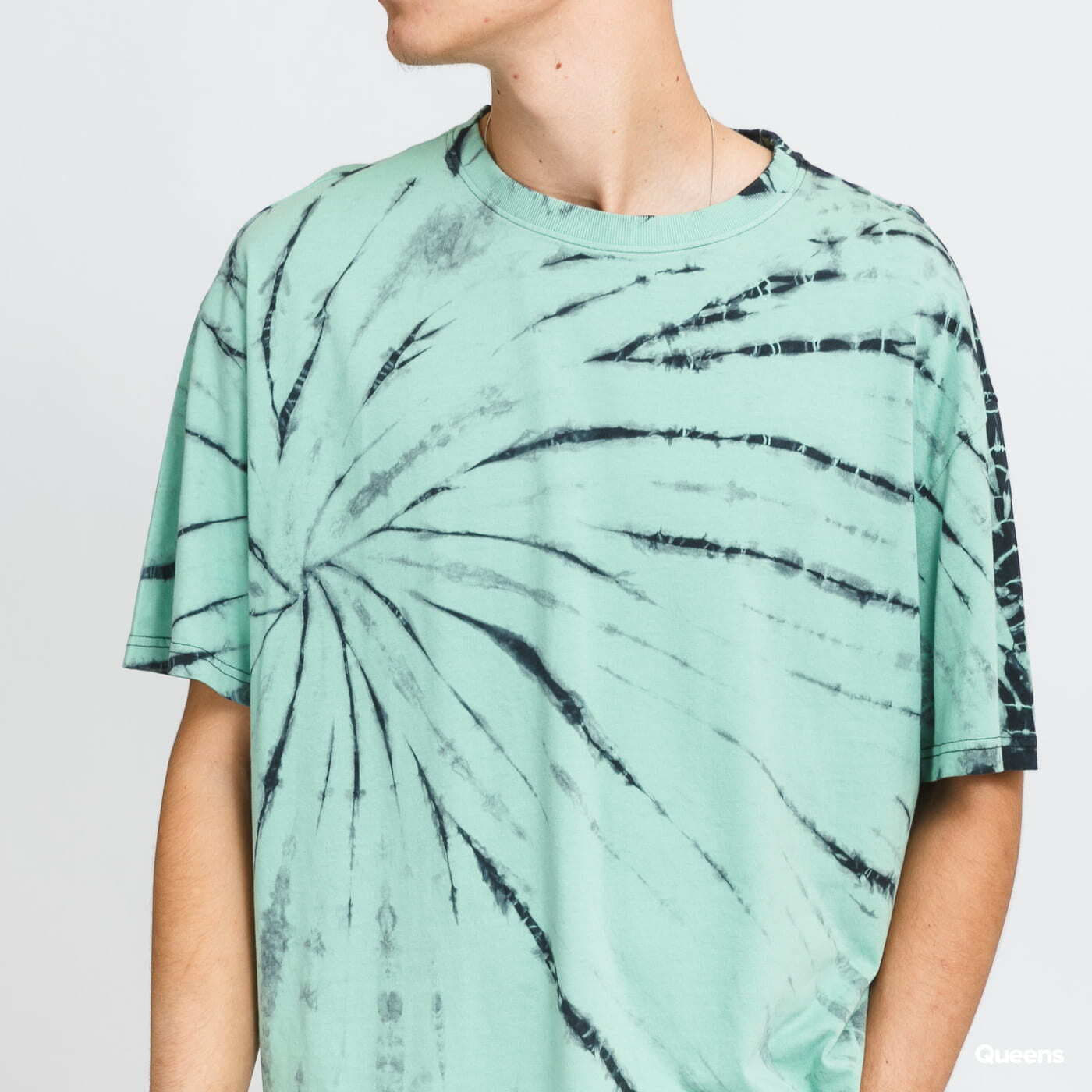 T-shirts Urban Classics Boxy Tye Dye Tee Tyrkysové