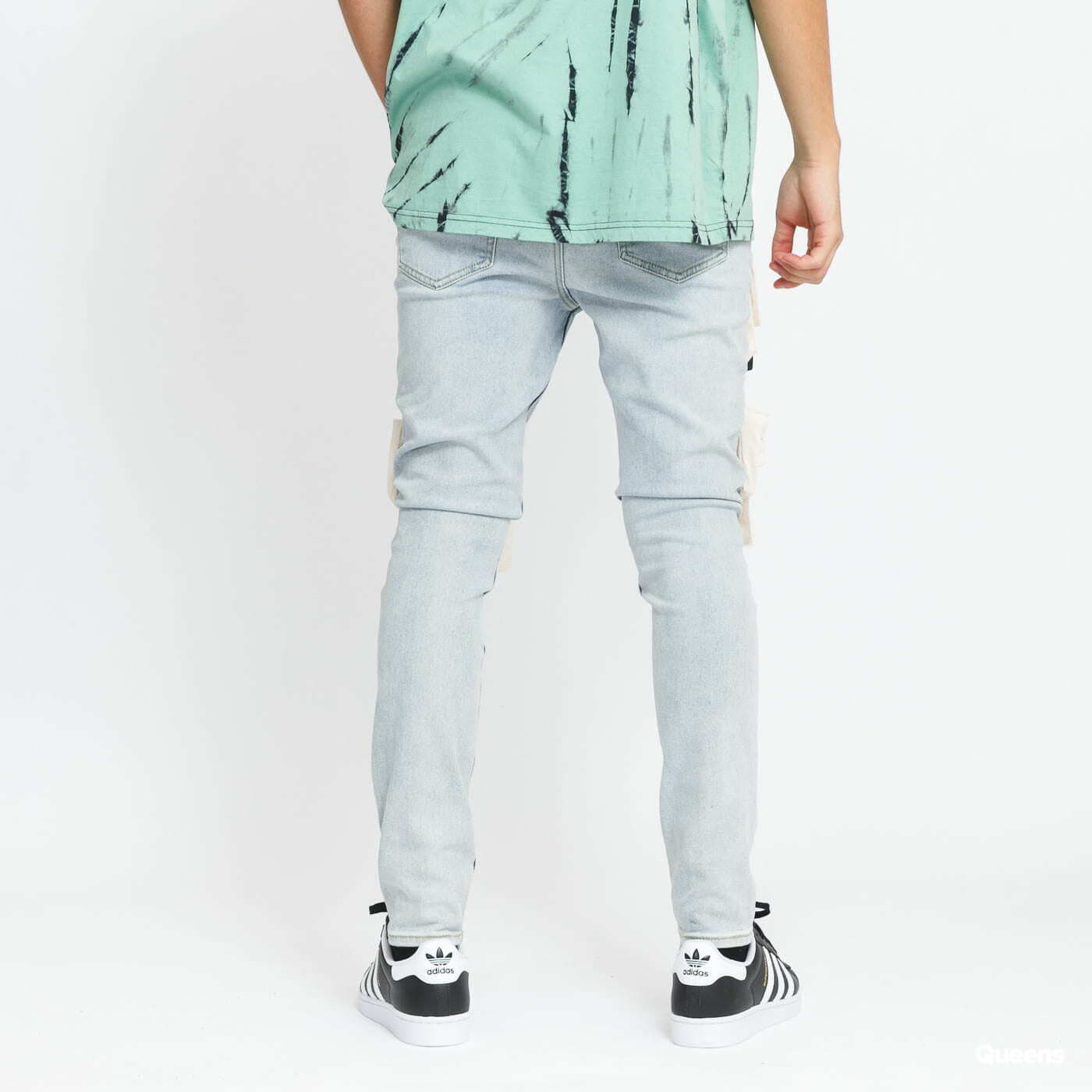 Džíny Sixth June Denim With Cargo Pocket Blue