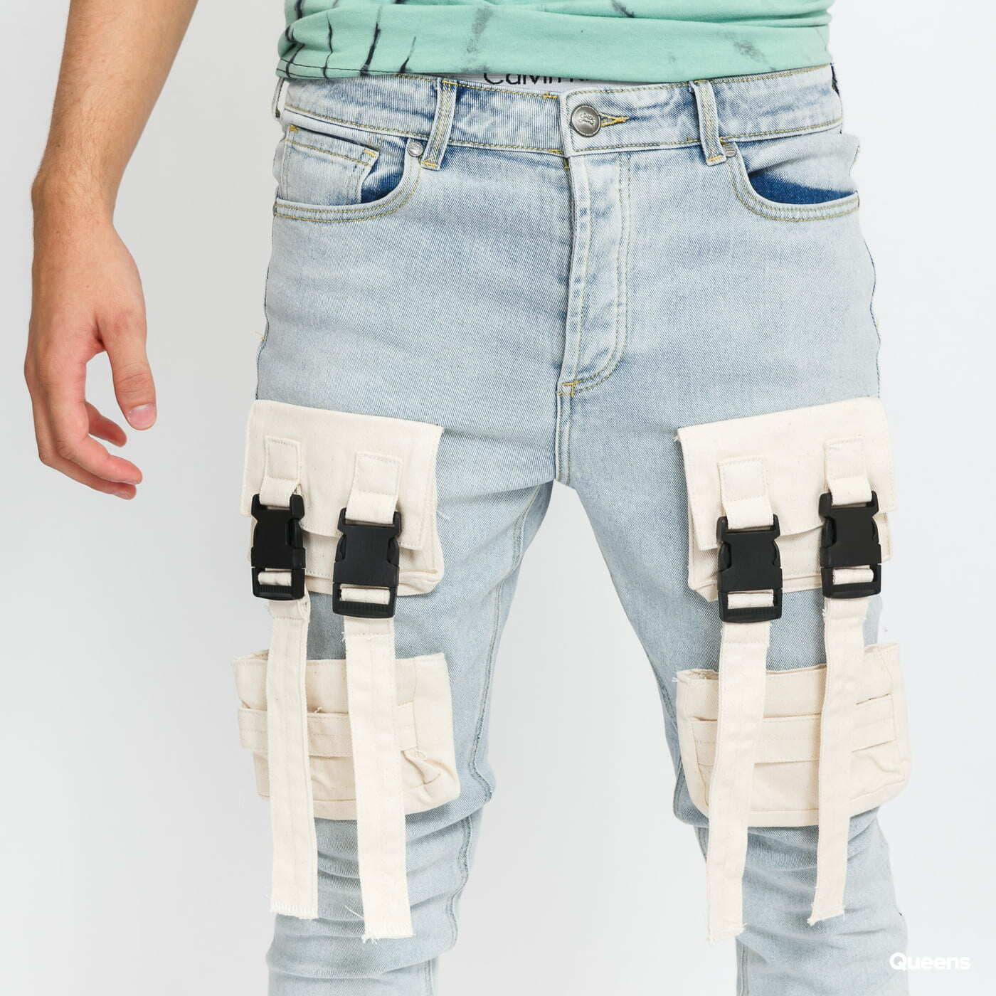 Džíny Sixth June Denim With Cargo Pocket Blue