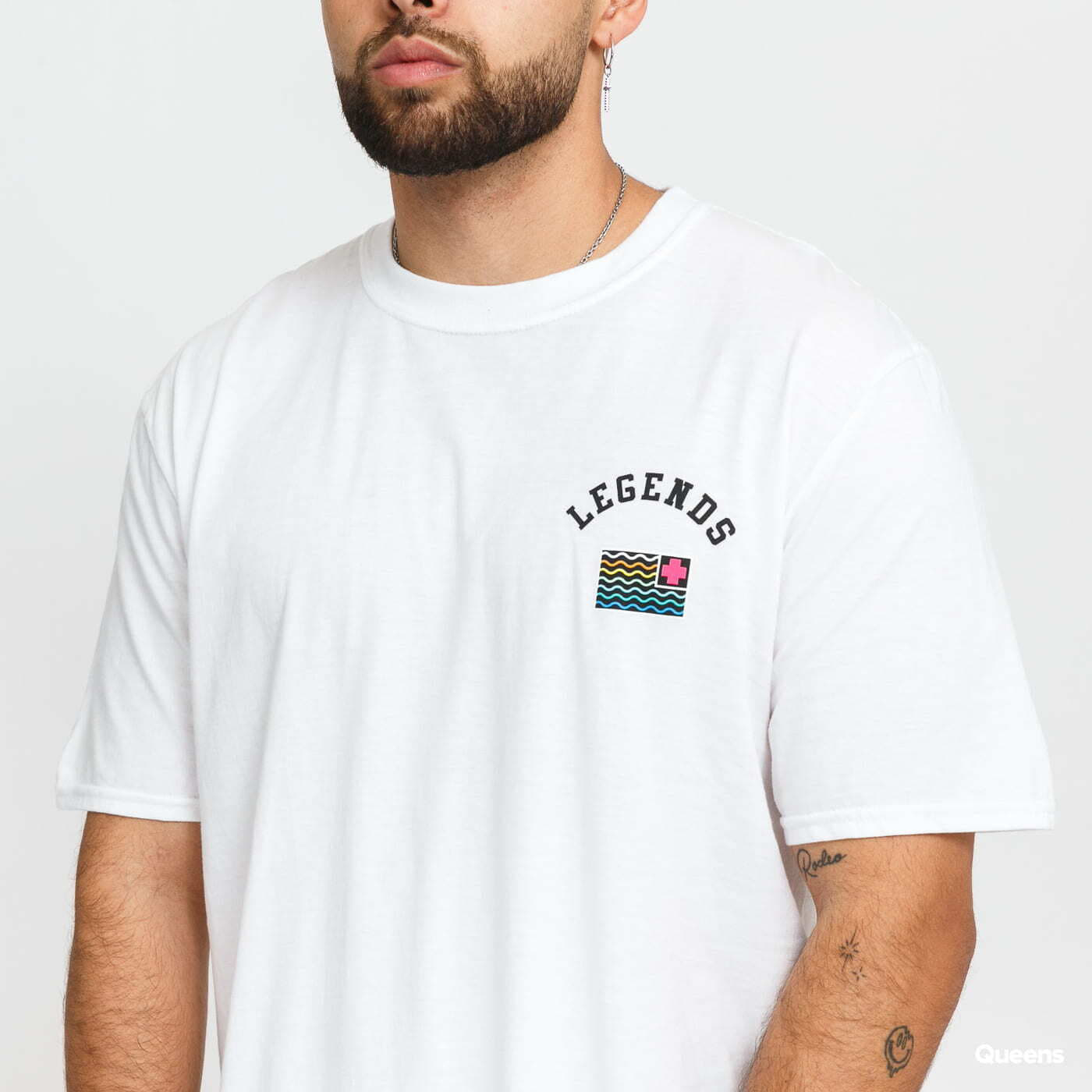 T-Shirts Pink Dolphin Legend Flag Tee White