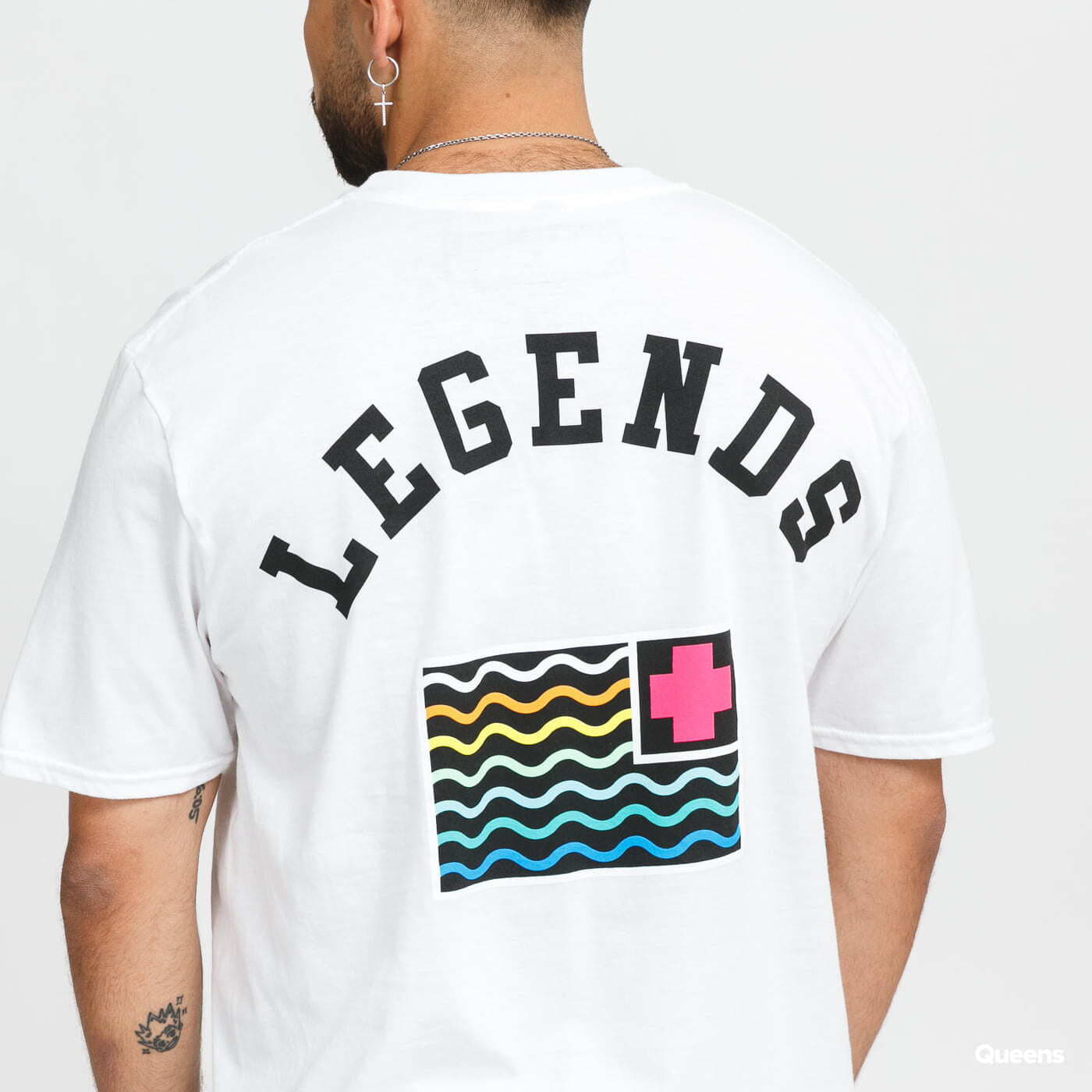 T-Shirts Pink Dolphin Legend Flag Tee White