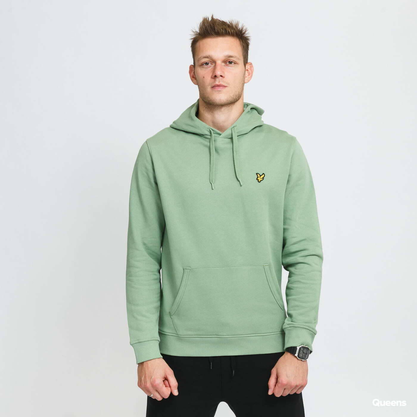 Mikiny Lyle & Scott Pullover Hoodie Green