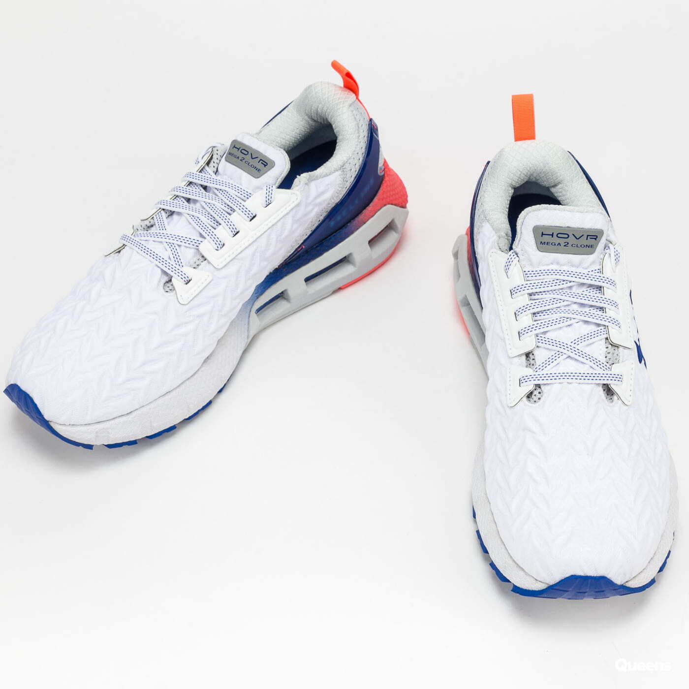 Men's sneakers and shoes Under Armour HOVR Mega 2 Clone white / blue