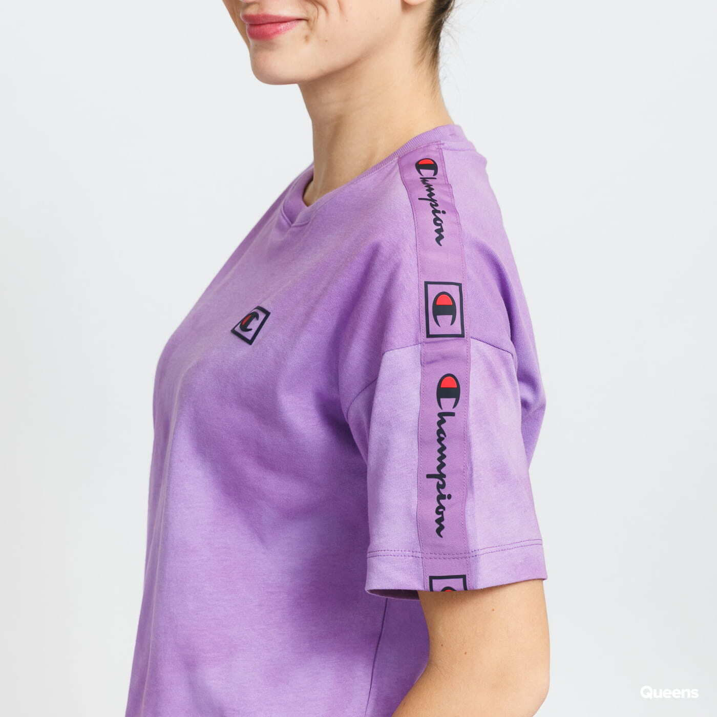 T shirts Champion Organic Cotton Tie Dye Tee Purple Queens