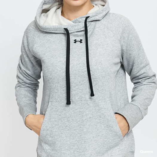 Sweatshirts and Sweaters Under Armour W Rival Fleece Hb Hoodie Gray Black Queens