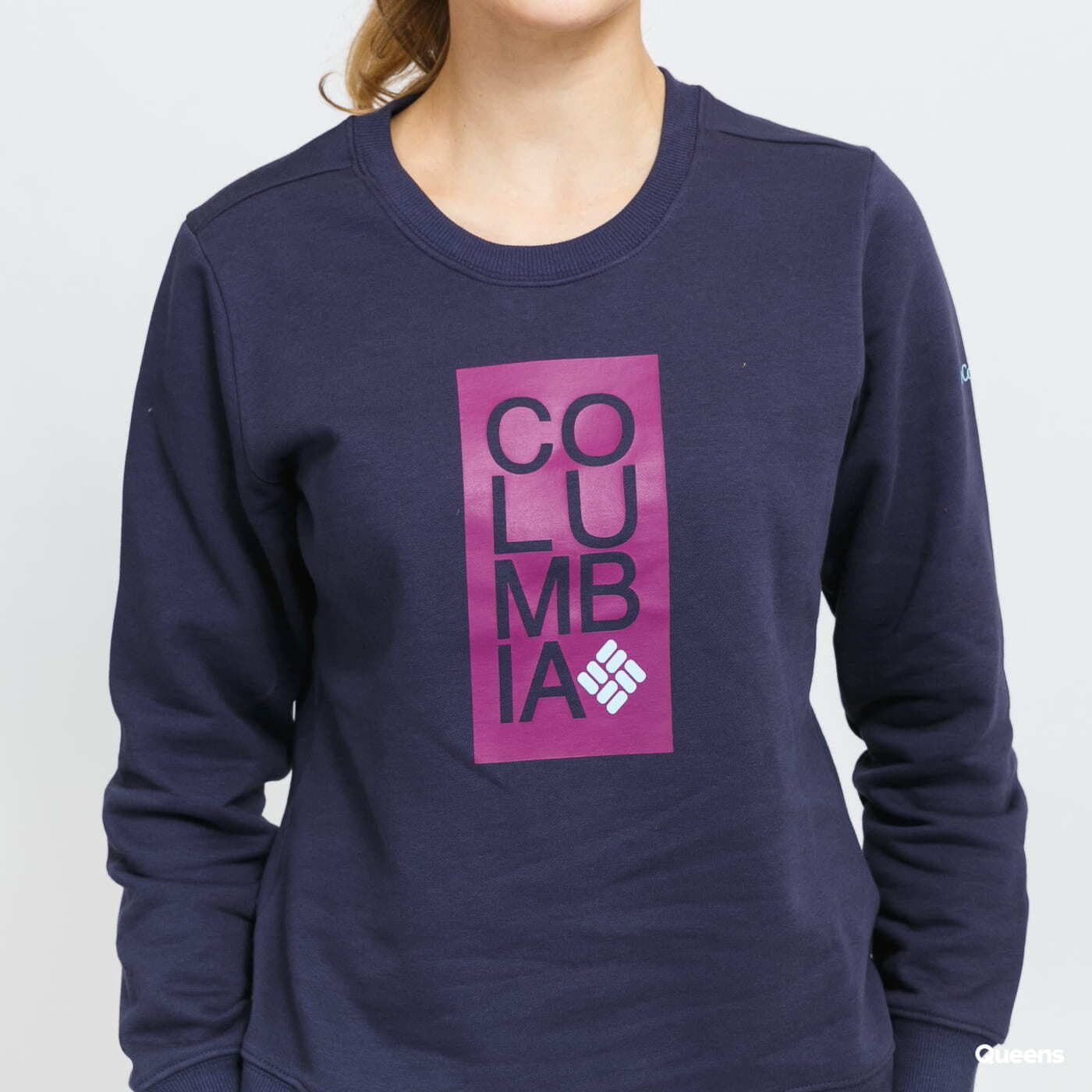 Mikiny Columbia Logo Crew Navy