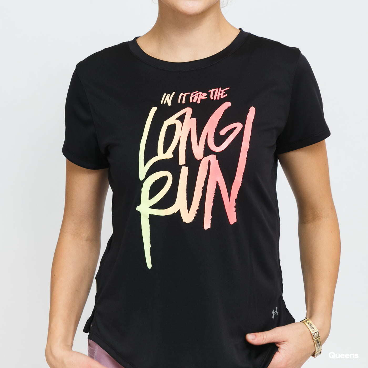 Tricouri Under Armour Long Run Graphic Tee Black