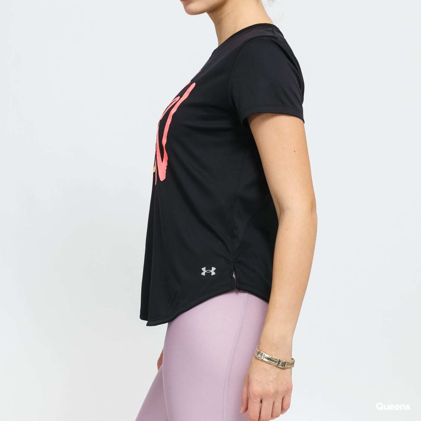 Tricouri Under Armour Long Run Graphic Tee Black