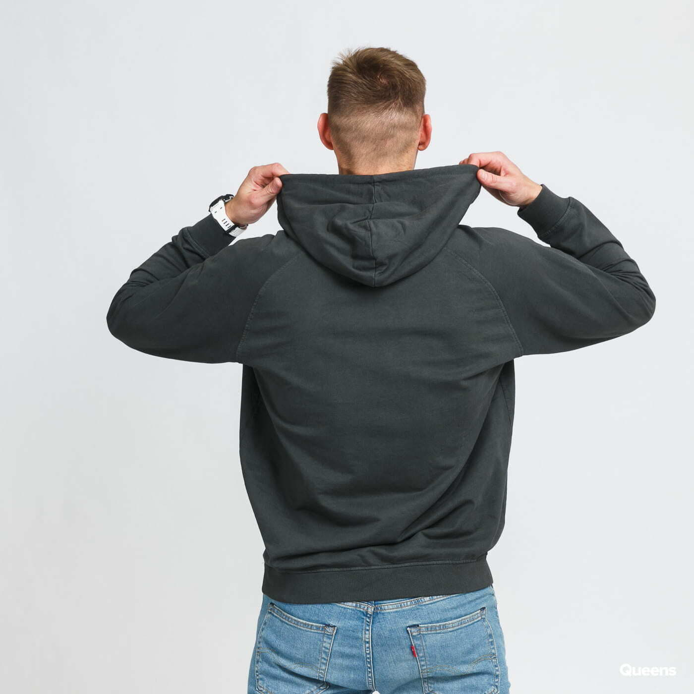 Mikiny Urban Classics Overdyed Hoody Grey