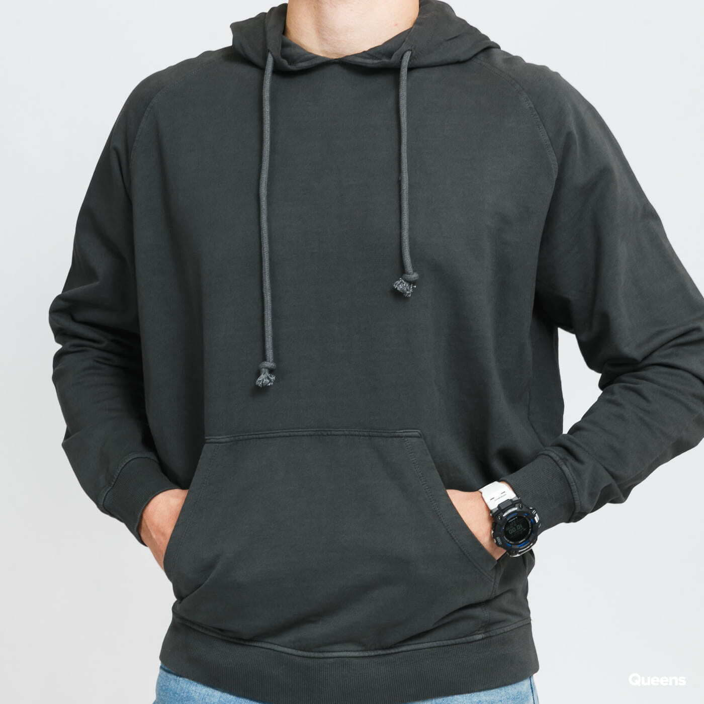 Mikiny Urban Classics Overdyed Hoody Grey