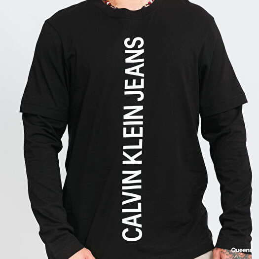 T shirt CALVIN KLEIN JEANS Double Layer Vert LS