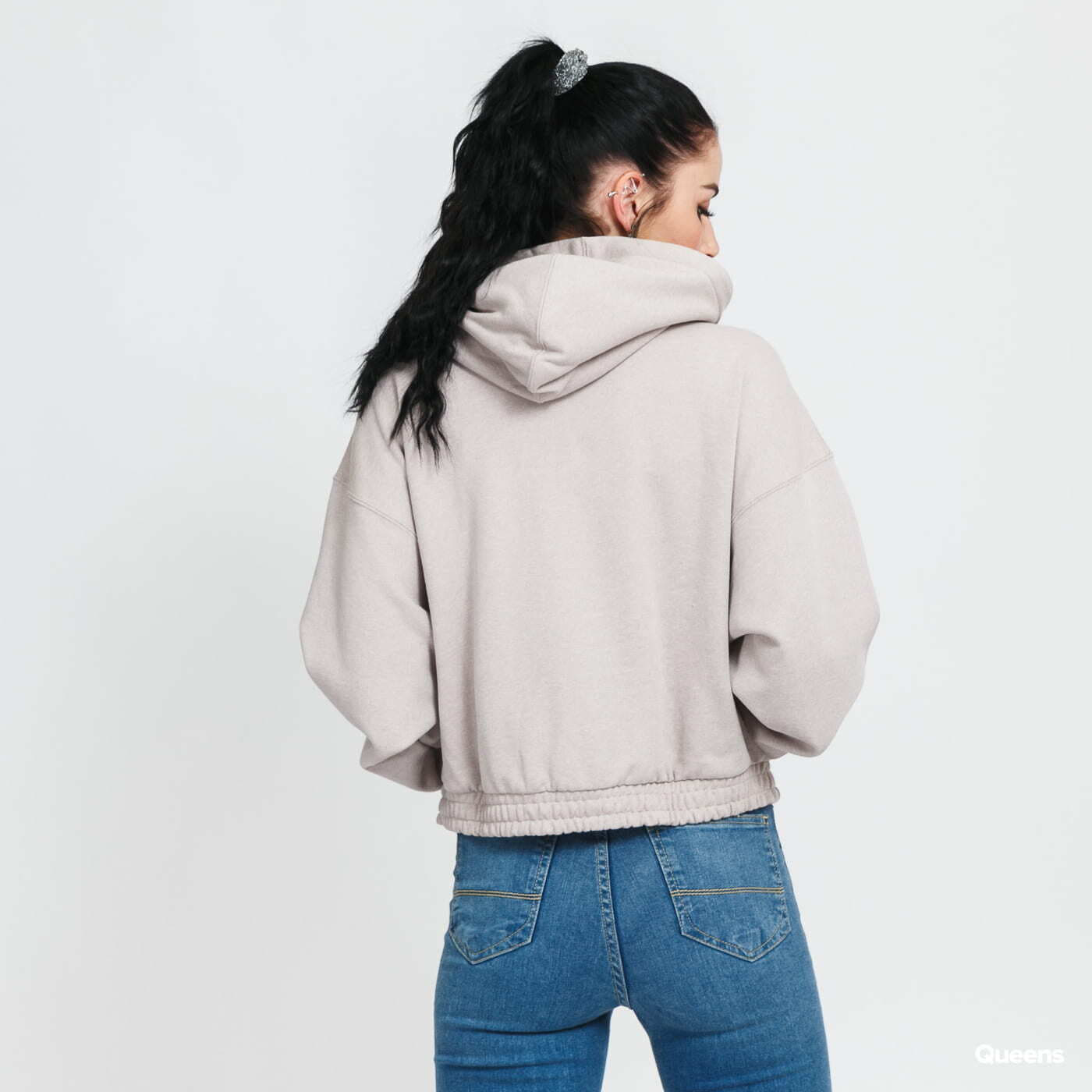 Hoodies and sweatshirts Jordan W J Essential Fleece Hoodie Beige/ Grey |  Queens
