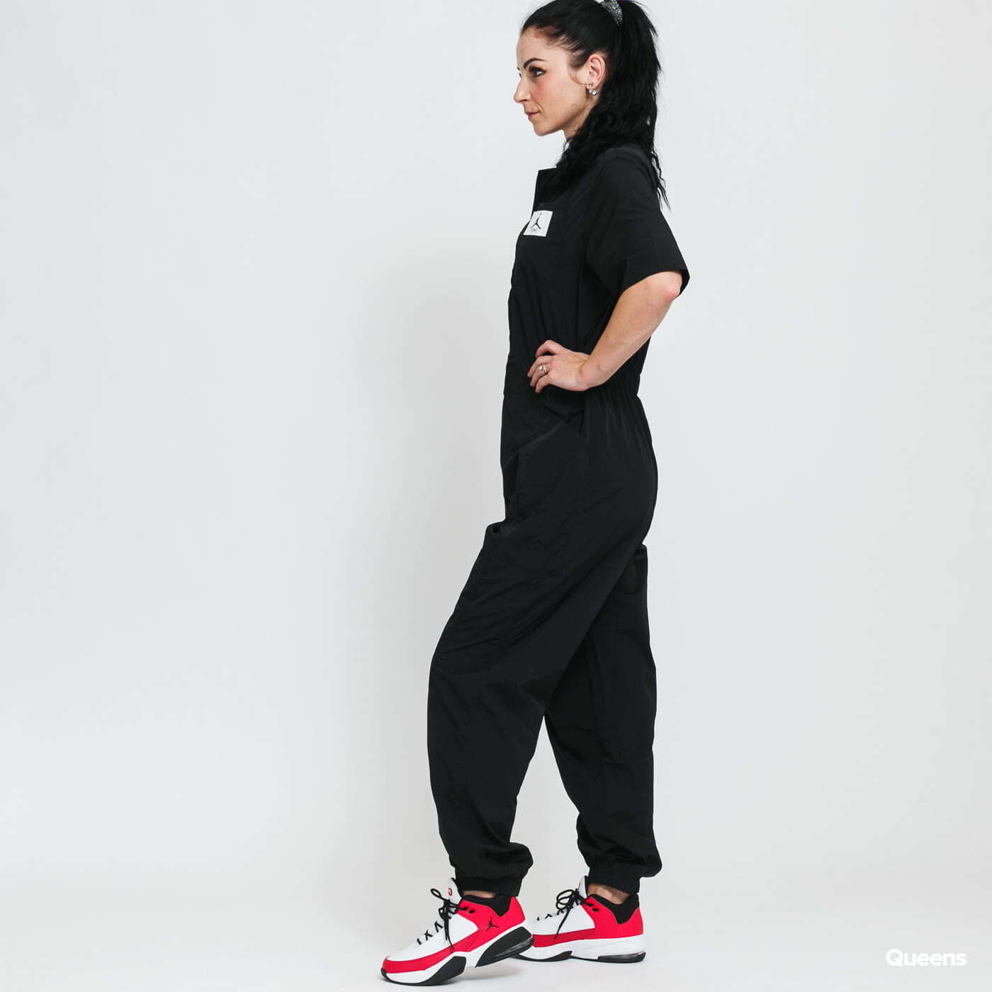 NWT $140 Women's Jordan Essential Flight Jumpsuit Red and Black DJ2626-636  3X