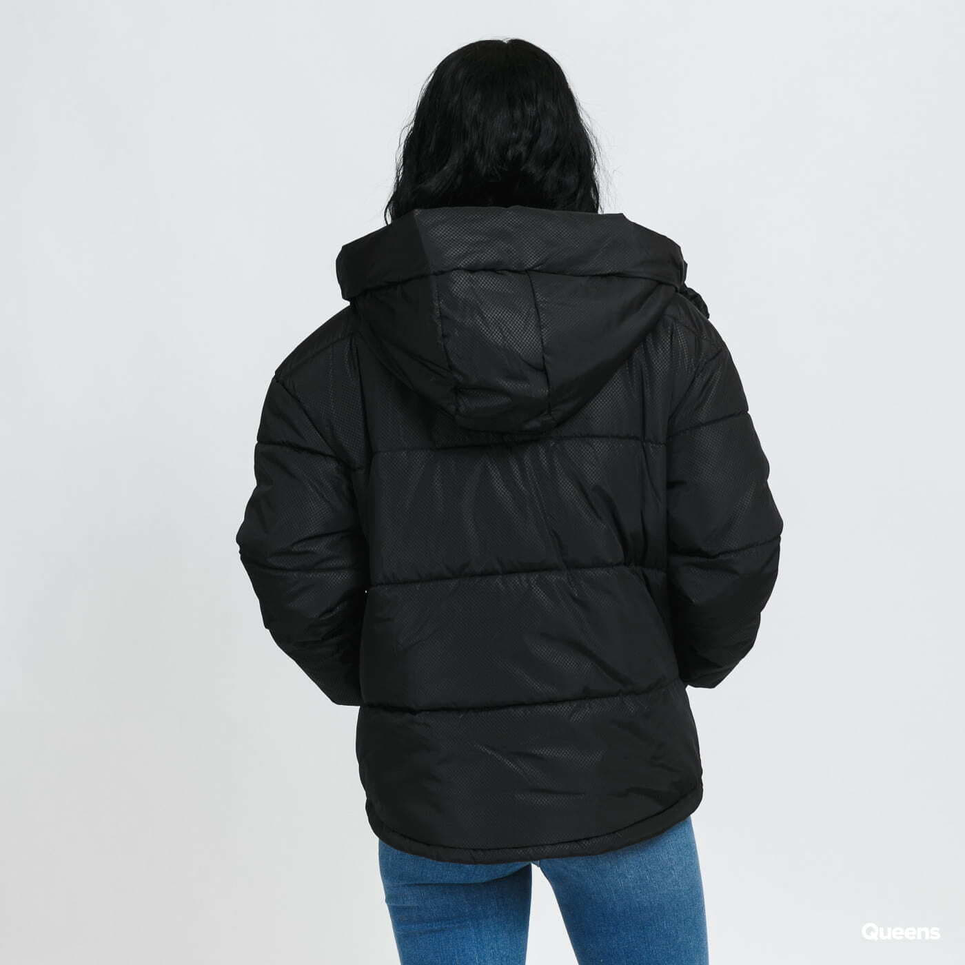 Jackets Urban Classics Ladies Oversized Hooded Puffer Black