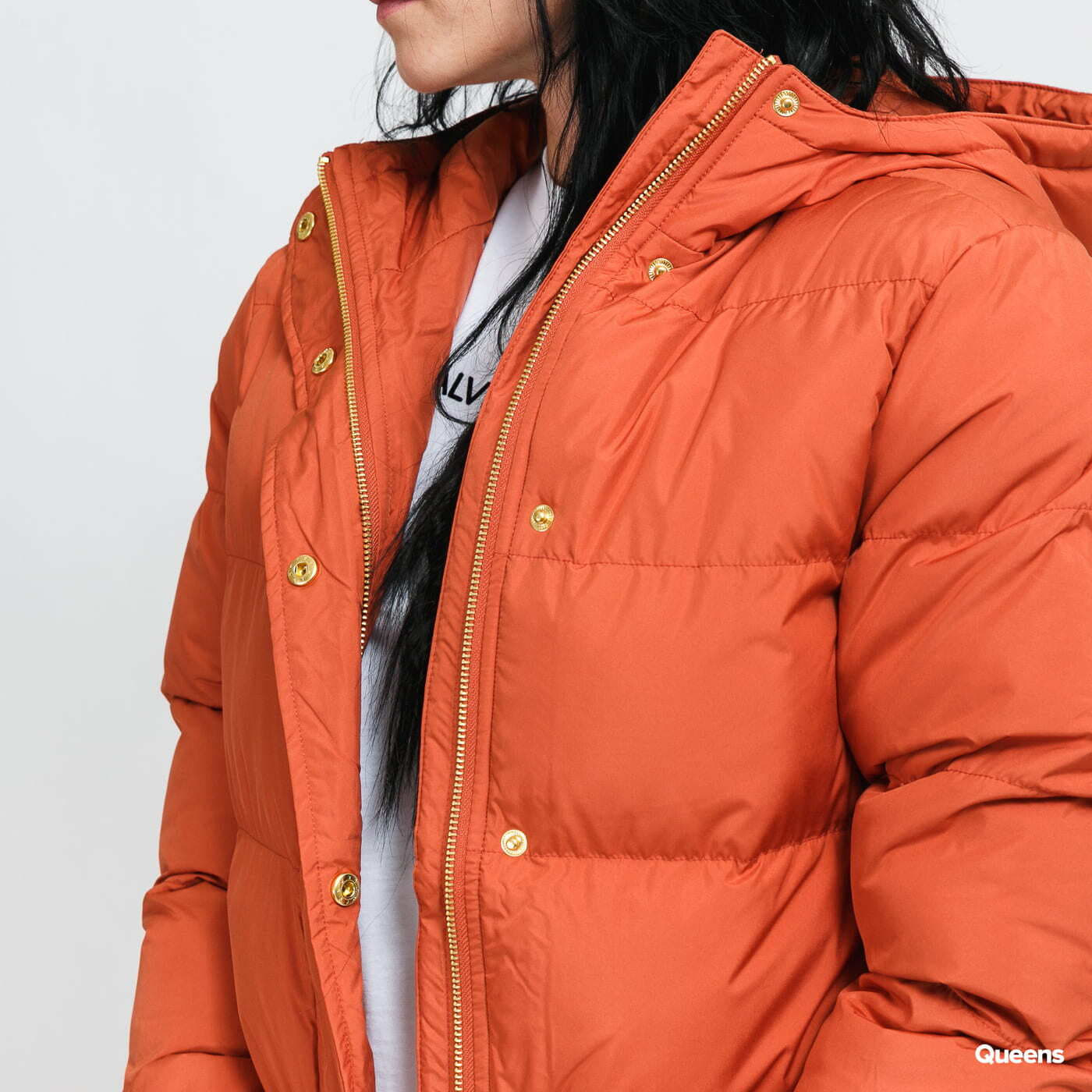 Jachete Urban Classics Ladies Hooded Puffer Jacket Orange