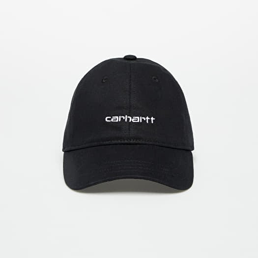 Hette Carhartt WIP Canvas Script Cap Black