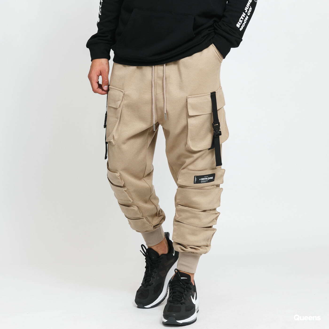 Cargo pants Sixth June Cargo Front Buckle Pocket Pant Beige