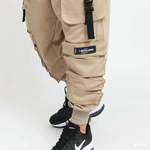 Cargo pants Sixth June Cargo Front Buckle Pocket Pant Beige