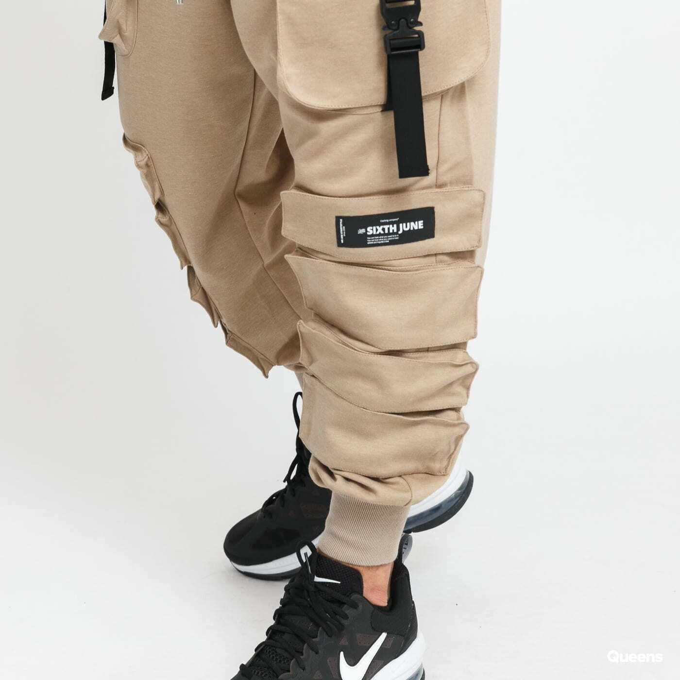 Cargo pants Sixth June Cargo Front Buckle Pocket Pant Beige