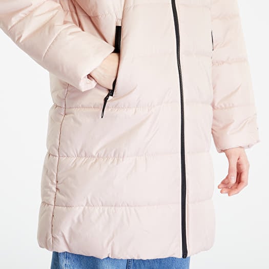 nike logo parka jacket in pink