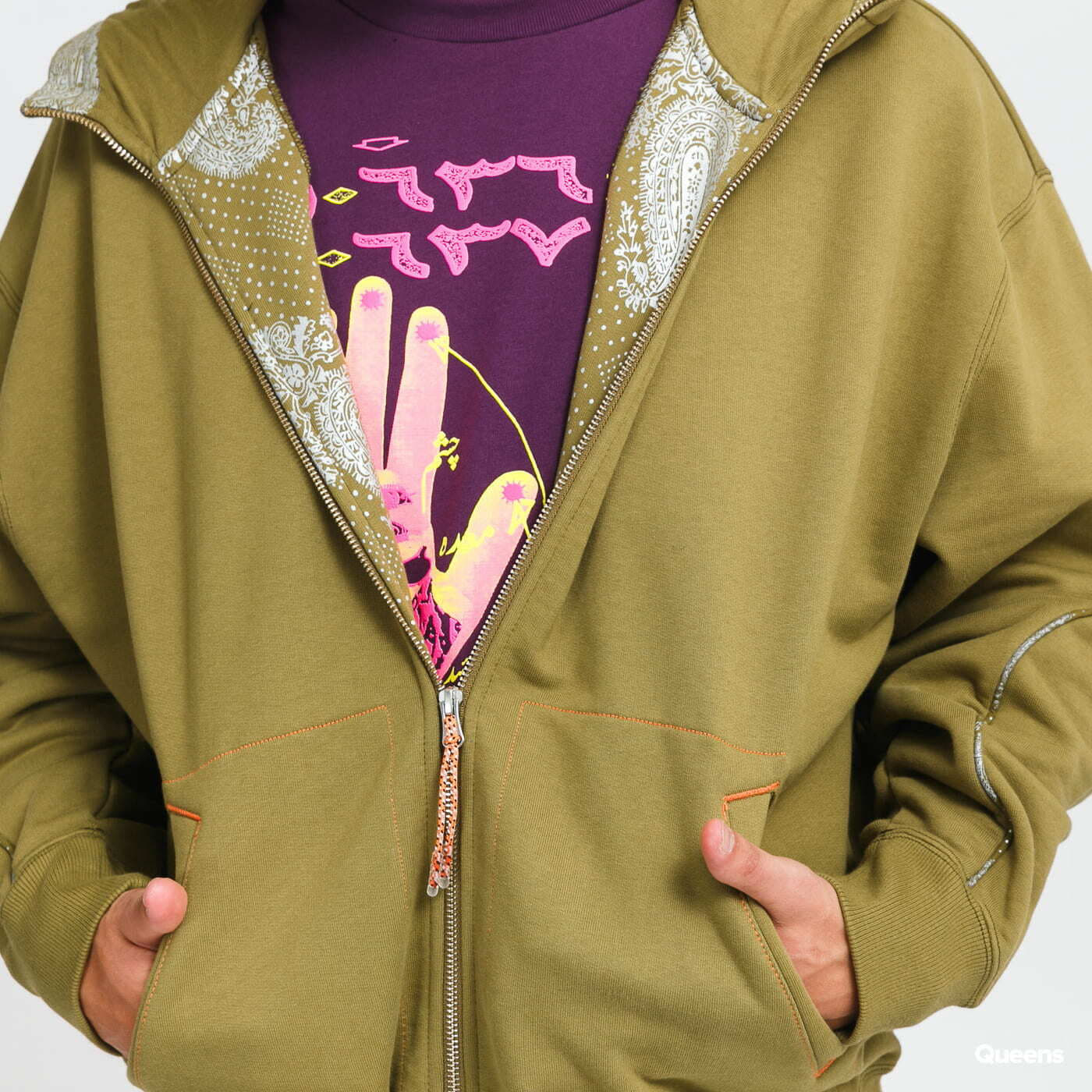 Hettegensere og sweatshirts Converse x paria /FARZANEH Full Zip Hoodie Olive