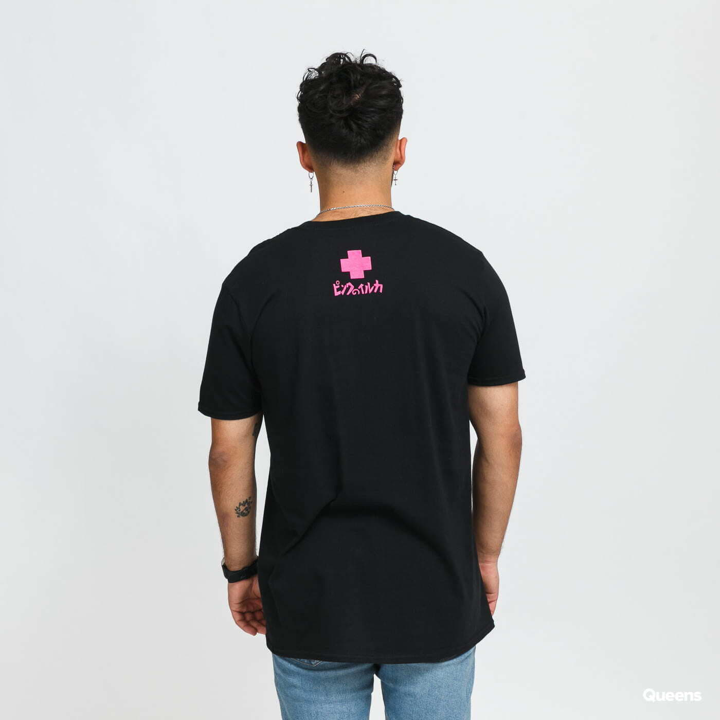 T-shirts Pink Dolphin Retro Ghost Tee černé