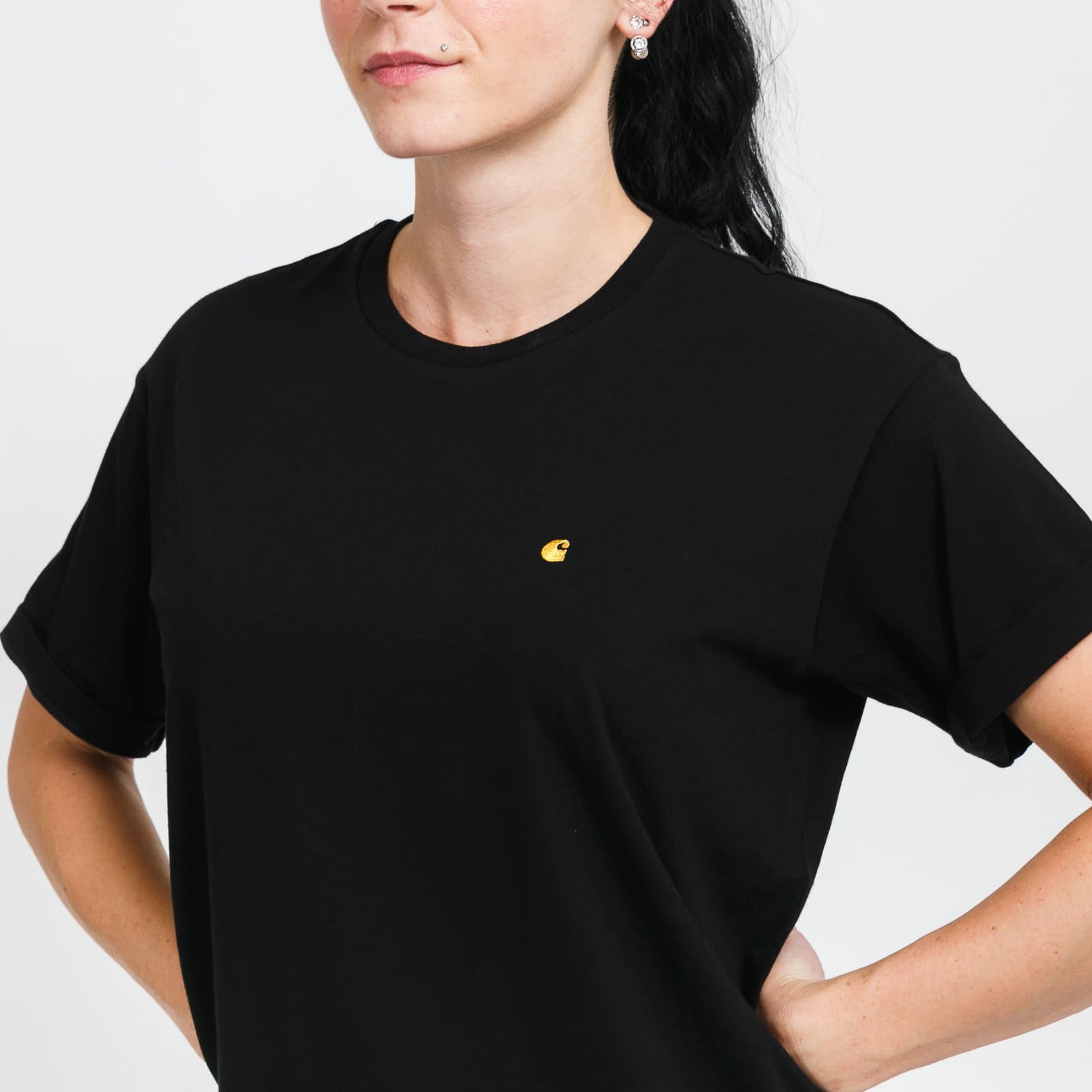 T-krekli Carhartt WIP W' SS Chase Tee Black