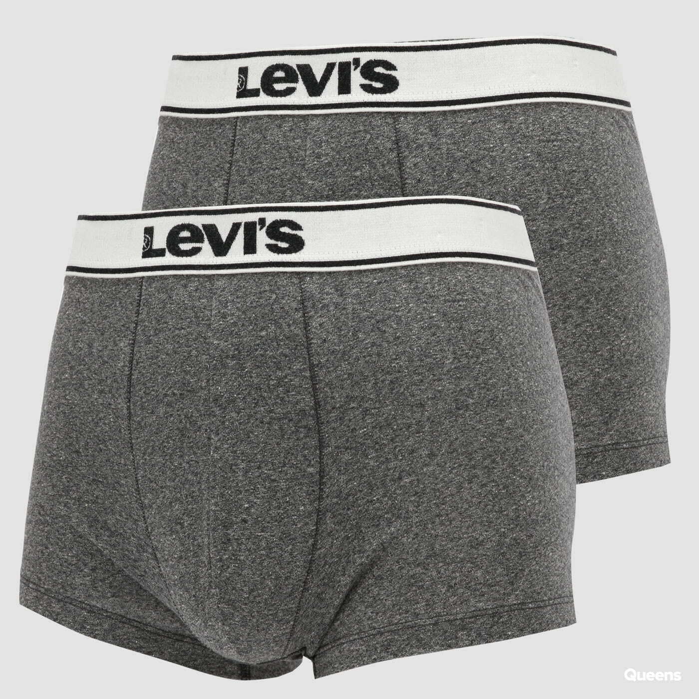Calzoncillos de boxer Levi's ® 2 Pack Solid Basic Trunk Melange Dark Grey
