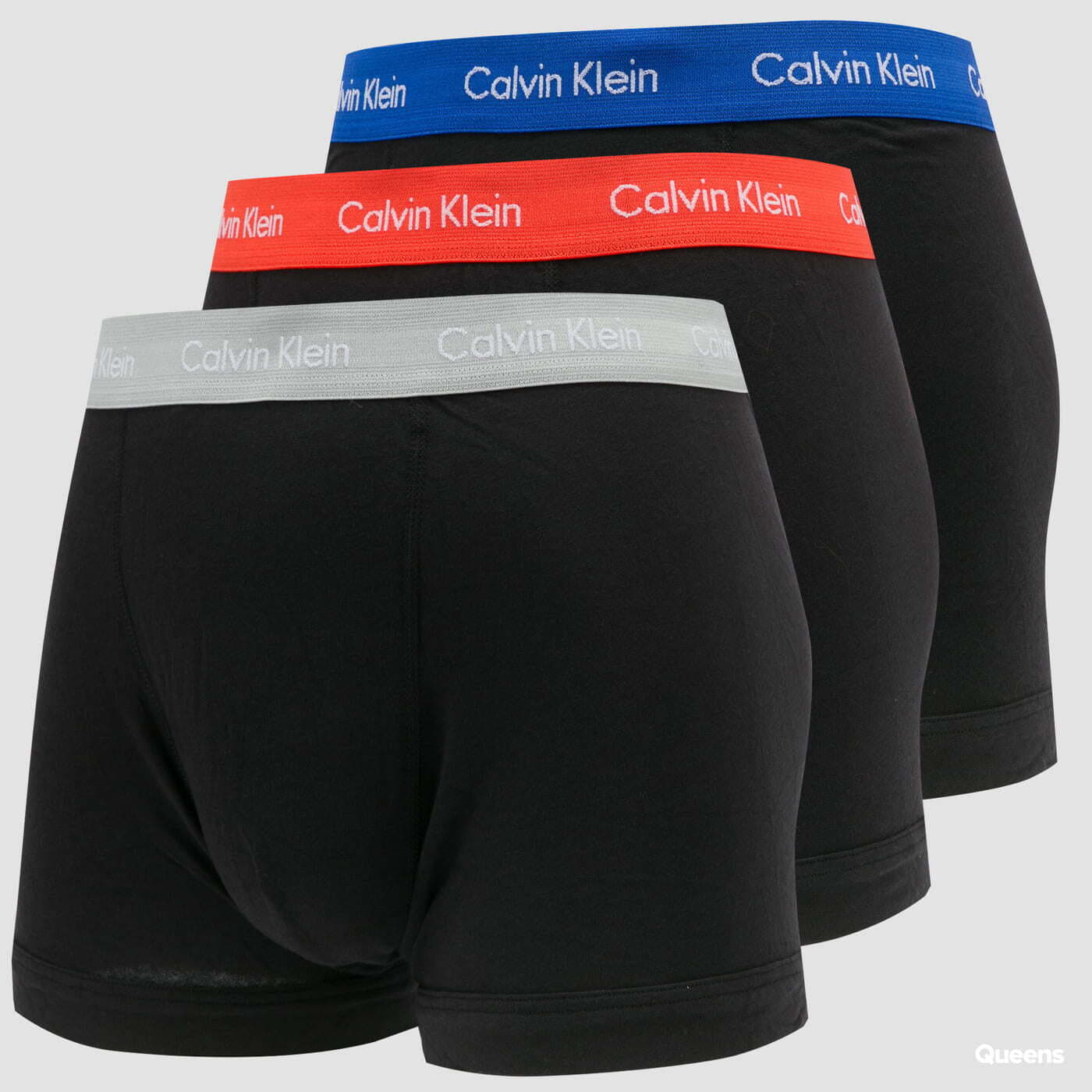 Boxer shorts Calvin Klein 3-Pack Trunks Cotton Stretch Blue Royalty/ Grey/ Exotic Coral