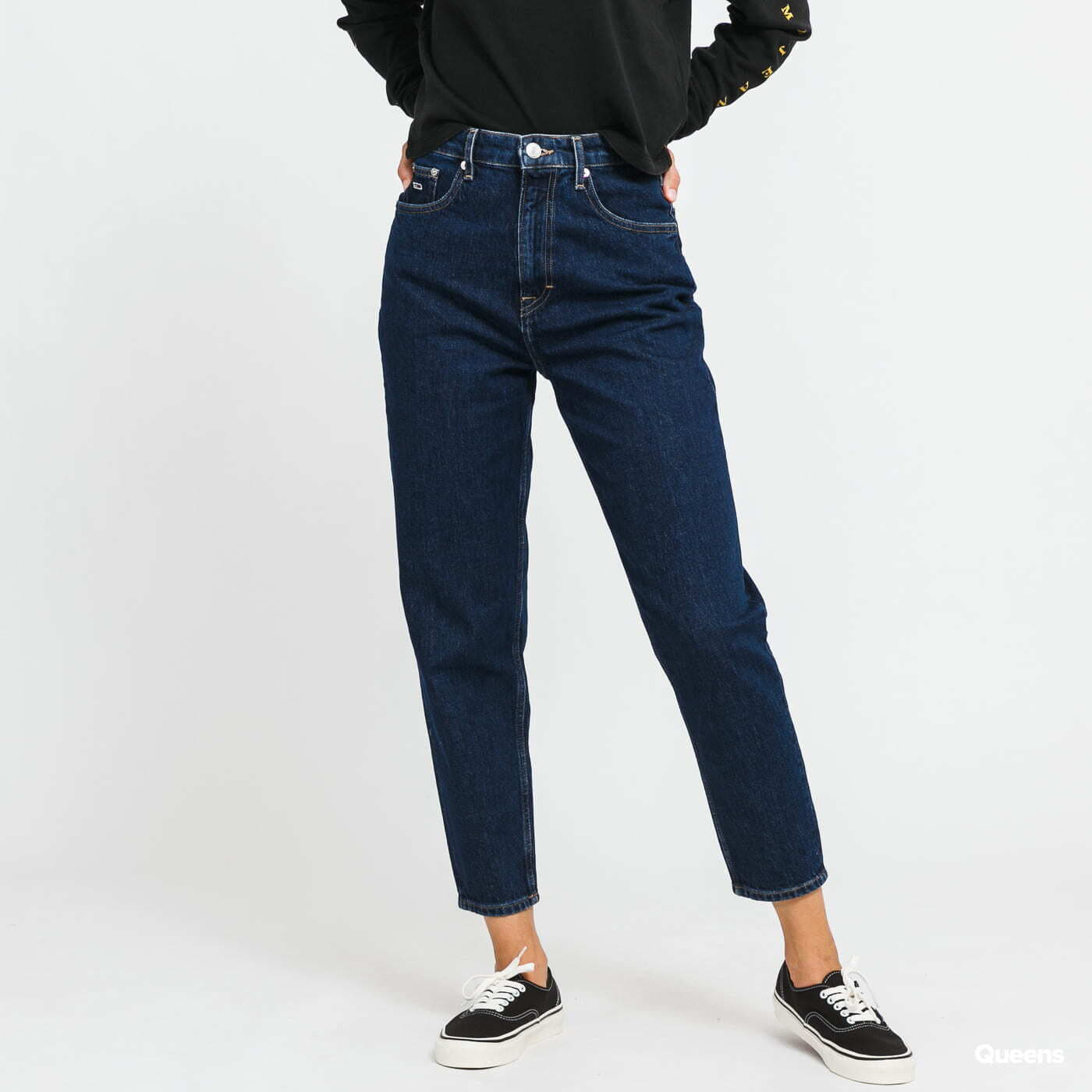 Blugi TOMMY JEANS Mom Ultra High Rise Tapered Jeans Navy