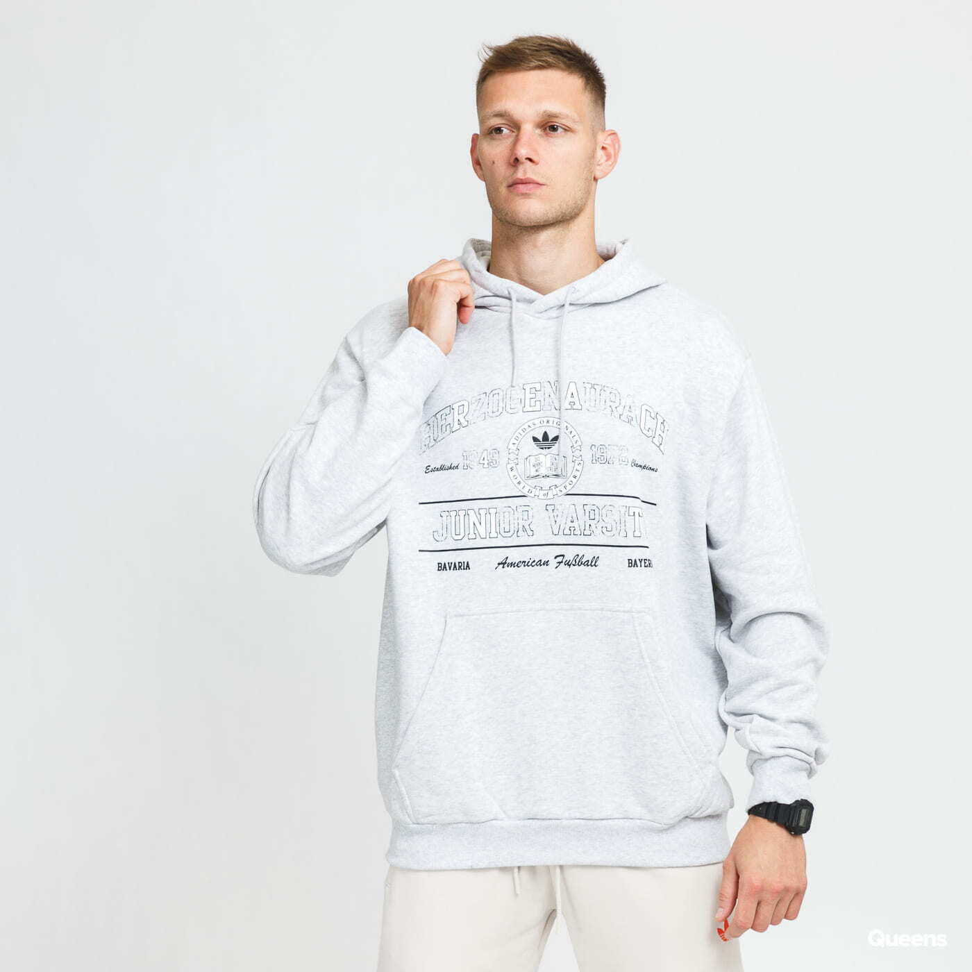 Hoodies and sweatshirts adidas Originals College Hoody Melange Light Grey