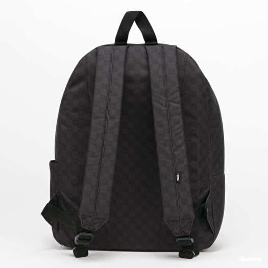Backpacks Vans Old Skool Check Backpack Black Charcoal Queens