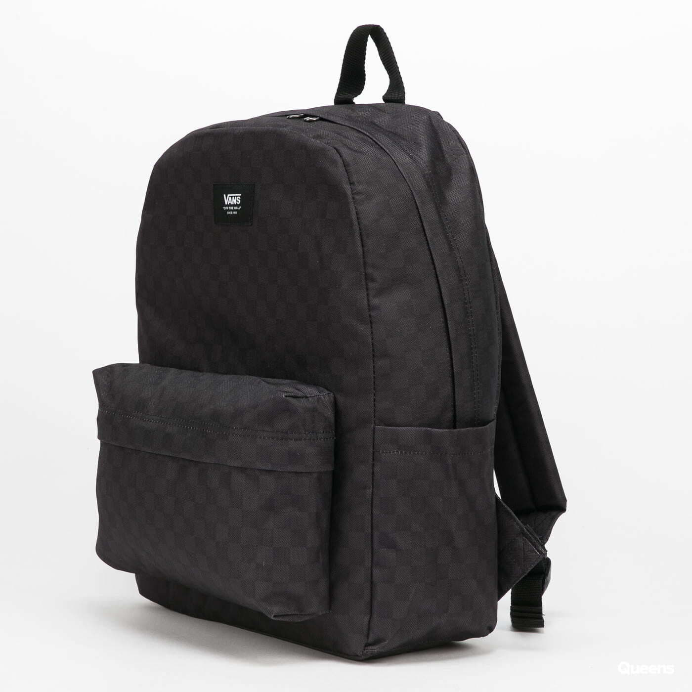Backpacks Vans Old Skool Check Backpack Black Charcoal Queens