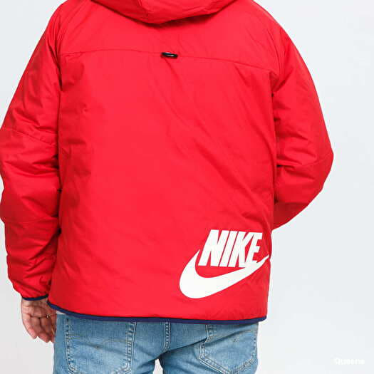 Red nike windbreaker pants top