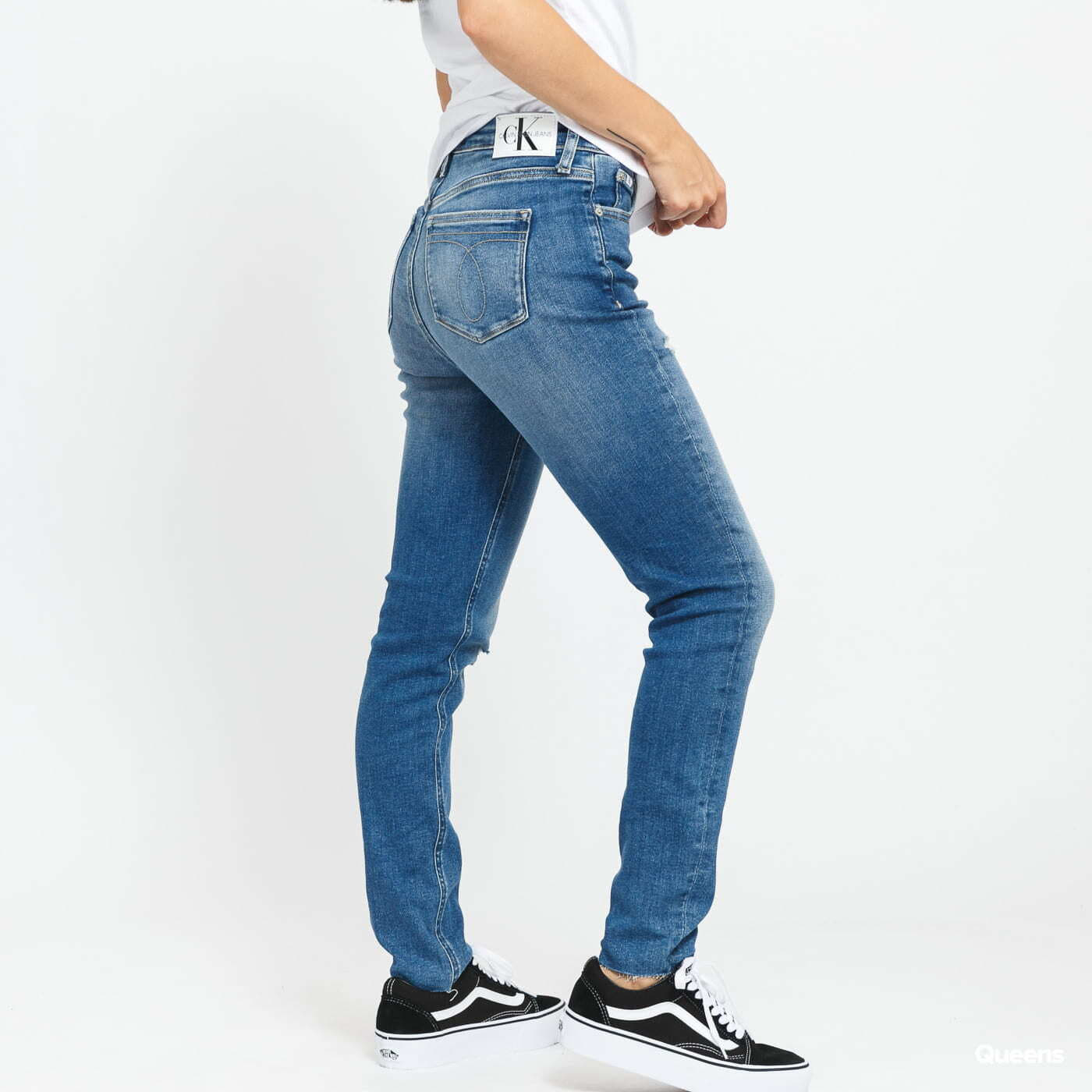 Blugi CALVIN KLEIN JEANS High Rise Skinny denim light
