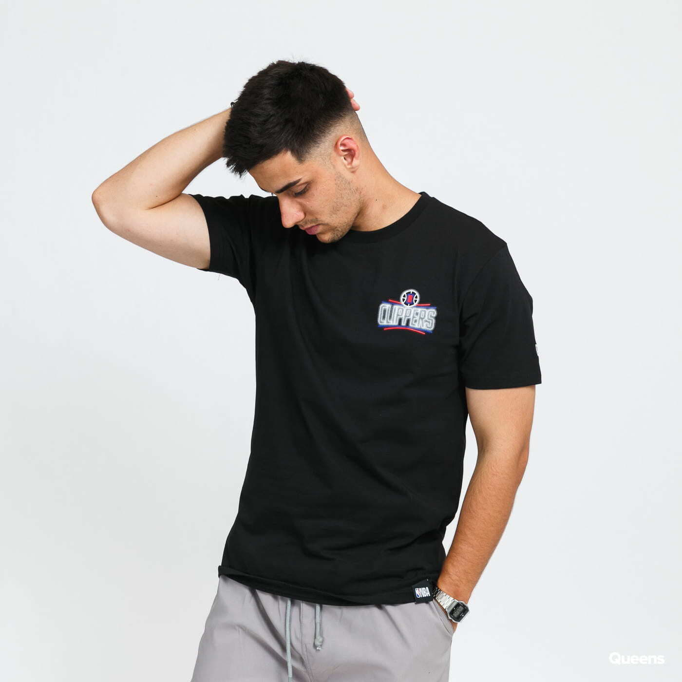 Tričká New Era NBA Neon Tee Clippers černé