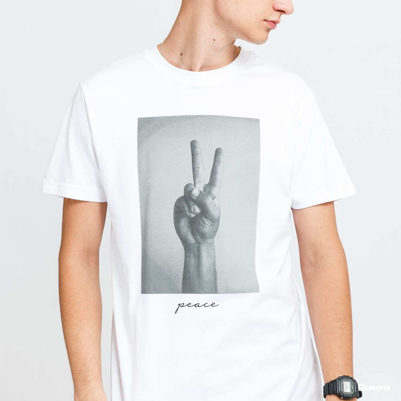 T-särgid Urban Classics Peace Sign Tee White