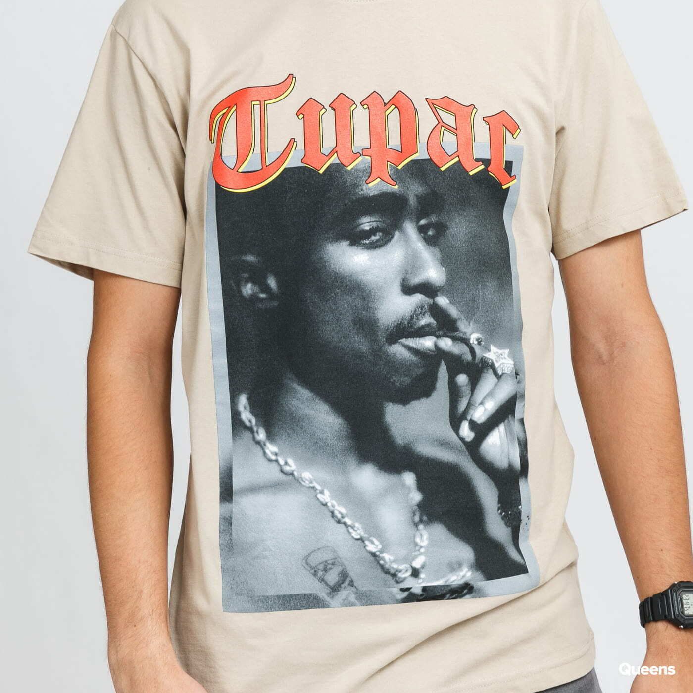 T-Shirts Urban Classics Tupac California Love Tee Beige