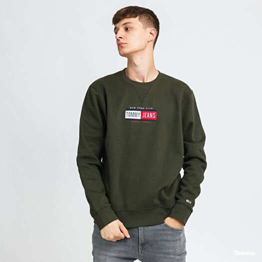 TOMMY JEANS M Timeless Crew Dark Olive