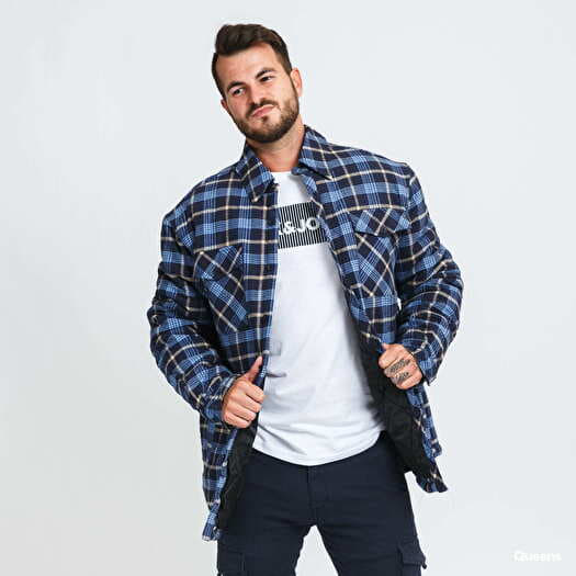 Blue and black flannel jacket store