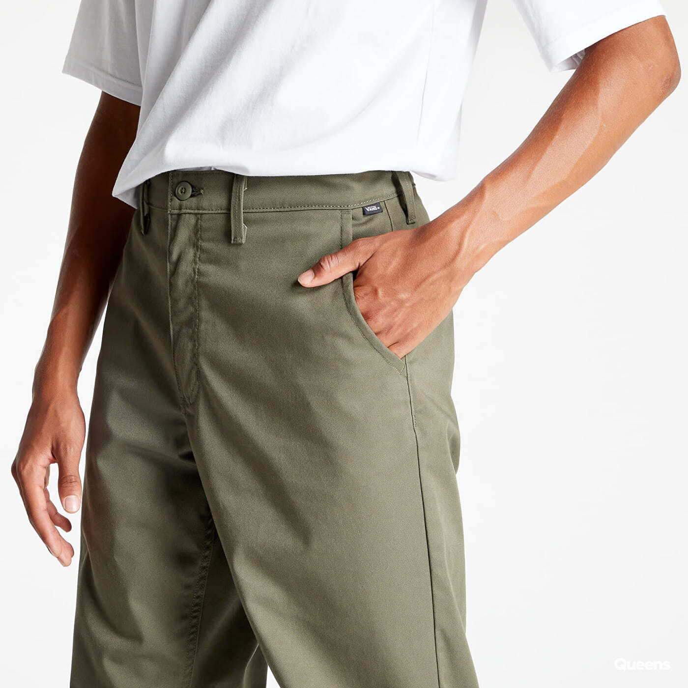 Džíny a kalhoty Vans MN Authentic Chino Loose Fit Olive