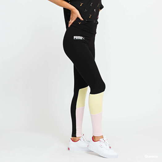 Puma Essentials logo leggings in black | ASOS