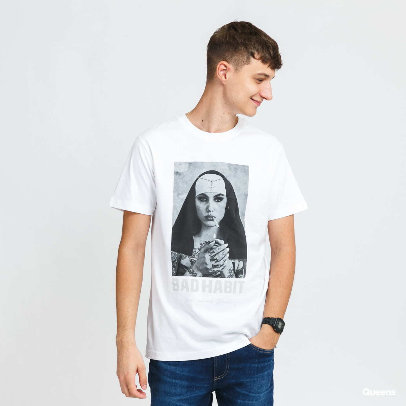 Tricou Urban Classics Bad Habit Tee White XXL