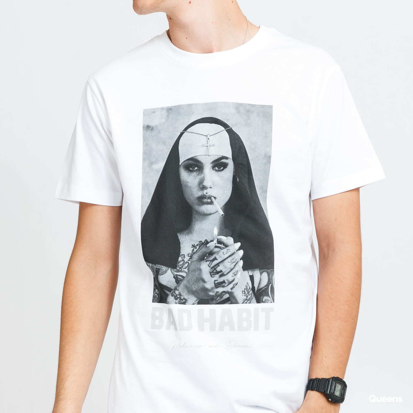 Tričká Urban Classics Bad Habit Tee White