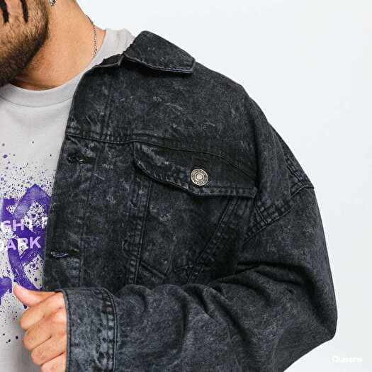 Black stone store washed denim jacket
