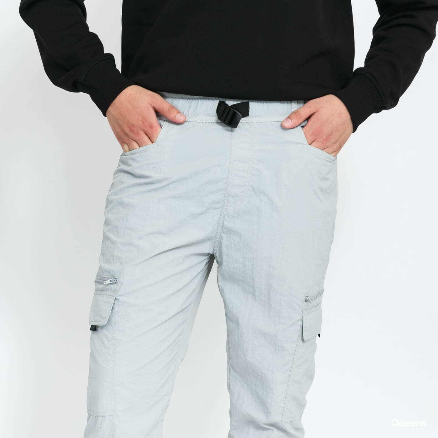 Cargo kalhoty Urban Classics Adjustable Nylon Cargo Pants Grey