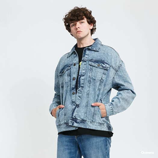 Jackets Urban Classics Oversized Denim Jacket Blue Queens
