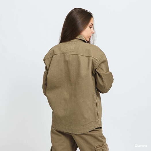 Ladies khaki shirt jacket shop