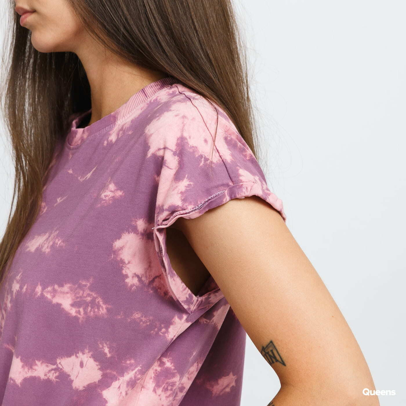 Dresses Urban Classics Ladies Bleached Dress Purple