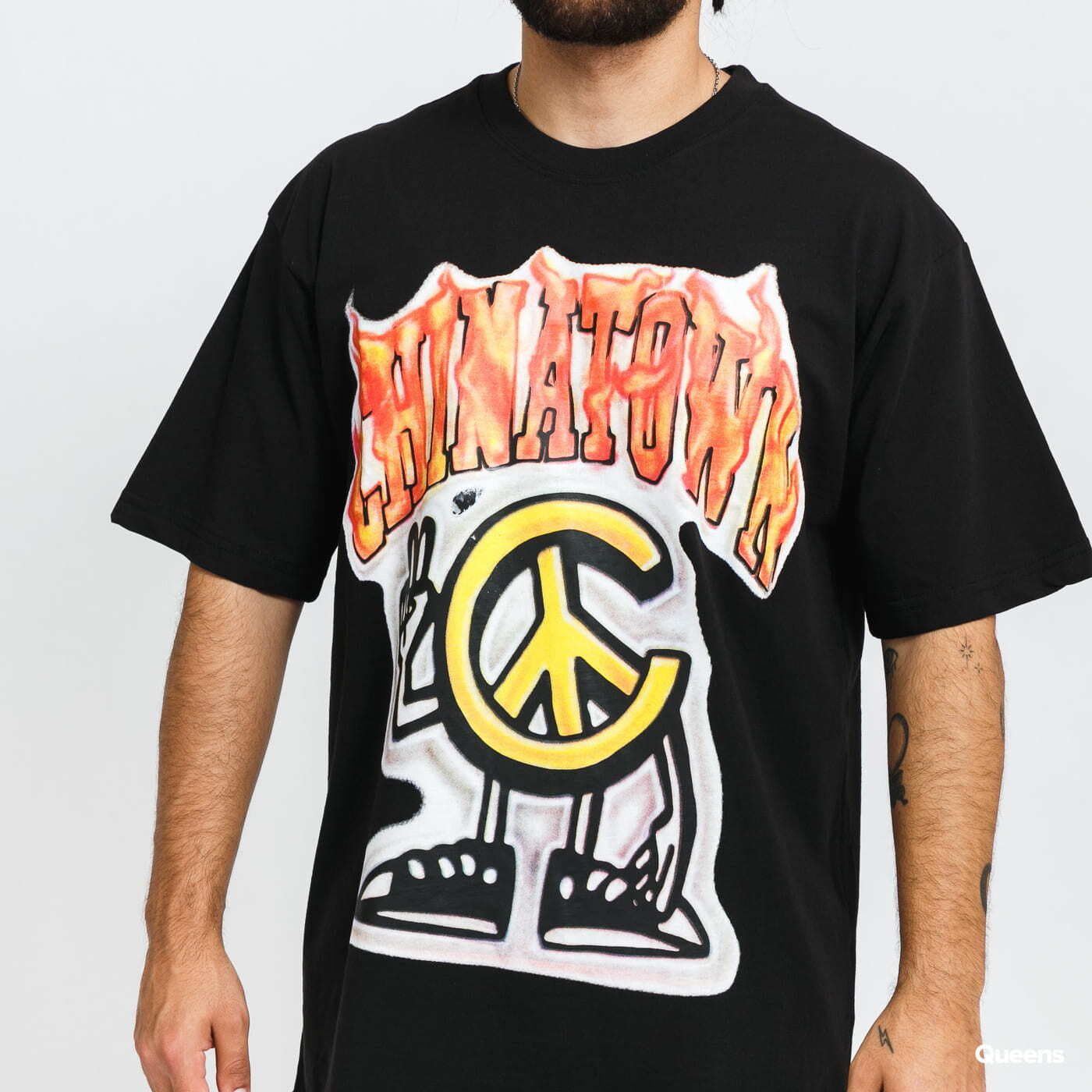T-shirts Market Peace Guy Flame Arc T-Shirt černé